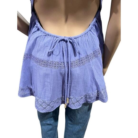 Free People Top Womens Lost In Lace Strappy Open Back Size XS NWOT - Picture 8 of 8